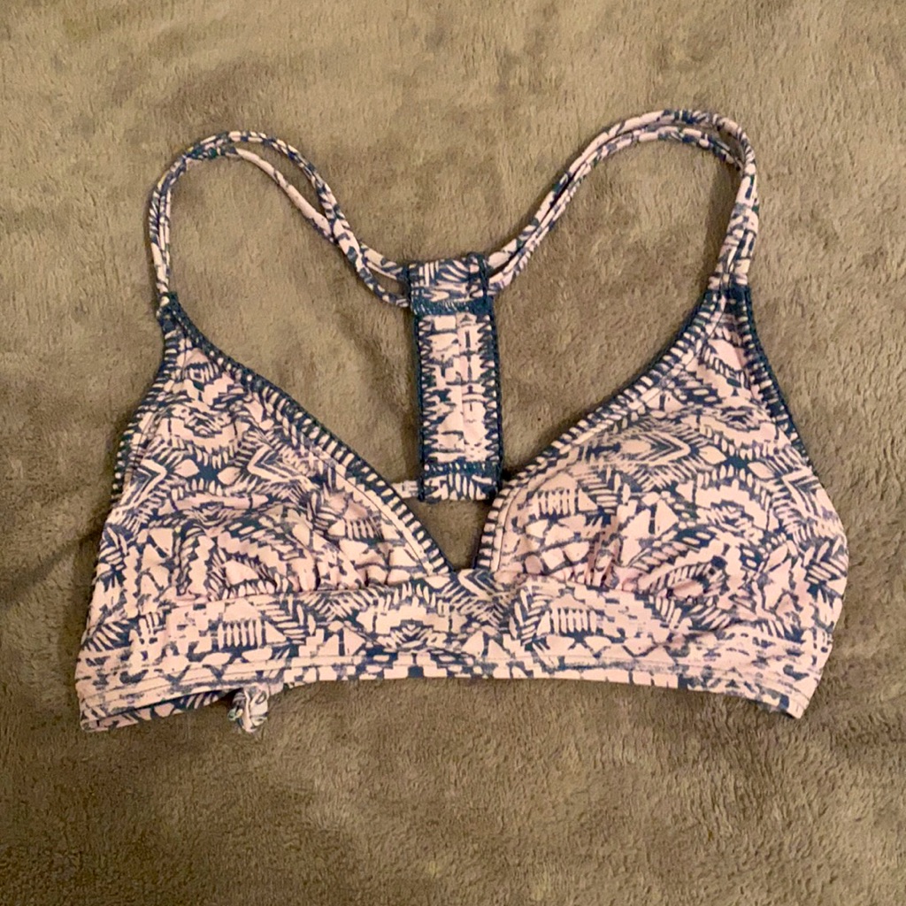 Target Patterned Triangle Bikini Top